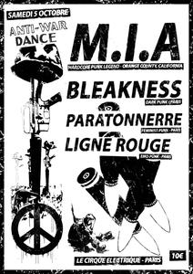 M.I.A / BLEAKNESS / PARATONNERRE / LIGNE ROUGE