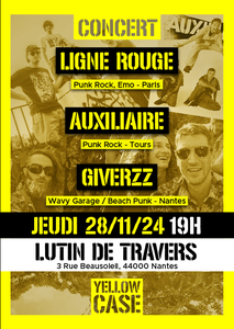 Concert BarBars - GIVERZZ + LIGNE ROUGE + AUXILIAIRE au LUTIN DE TRAVERS